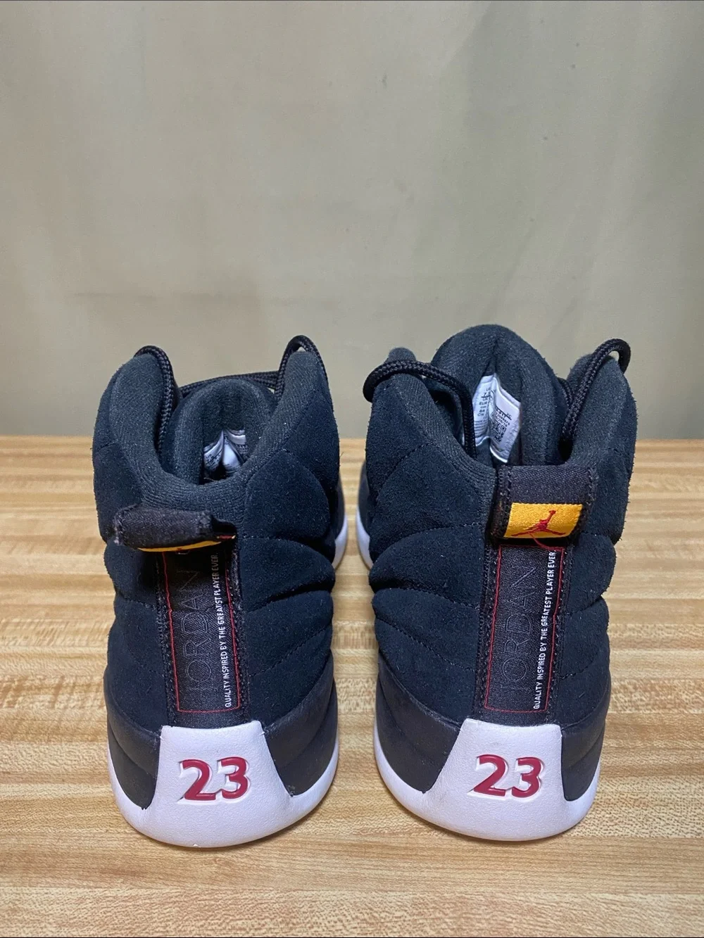Jordan 12 Retro Reverse Taxi OG 2019 Black Shoes size 7.5